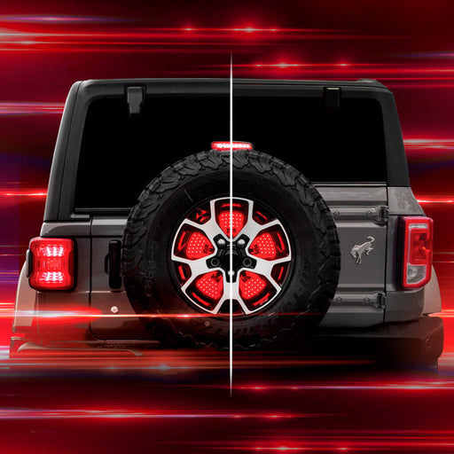 Xk glow bronco 5th wheel light with red leds