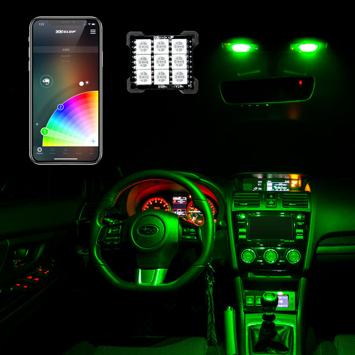 Rgb festoon led panel with xk glow lights and smartphone control