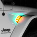 Xk glow xkchrome jeep air vent light with green glow and turn signal