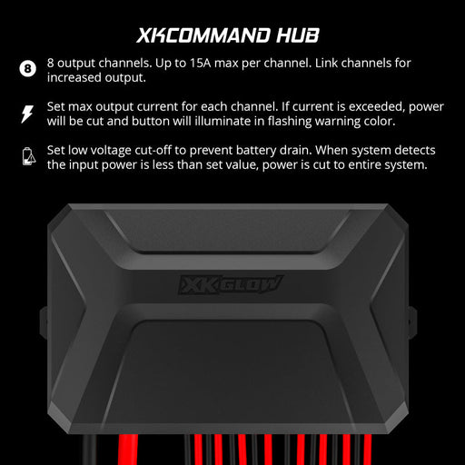 Xk glow xkcommand bluetooth switch panel for lights 12v accessory offroad - powerful xomon hb gaming device