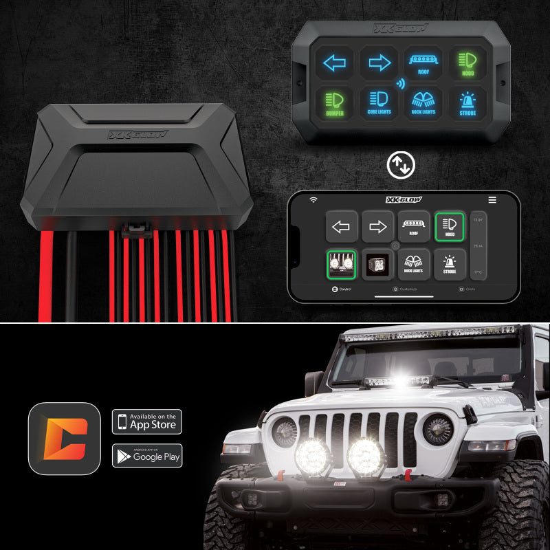 Jeep remote control system in xk glow xkcommand bluetooth switch panel