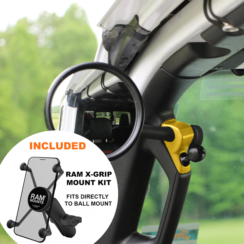 A-Pillar Side Mirror Set For 2024+ Jeep Wrangler JL & Gladiator - CMM Offroad