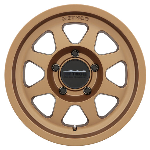 Method mr701 15x7 bronze wheel with black and brown center