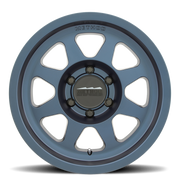 Method mr701 17x9 12mm offset bahia blue wheel with black spoke