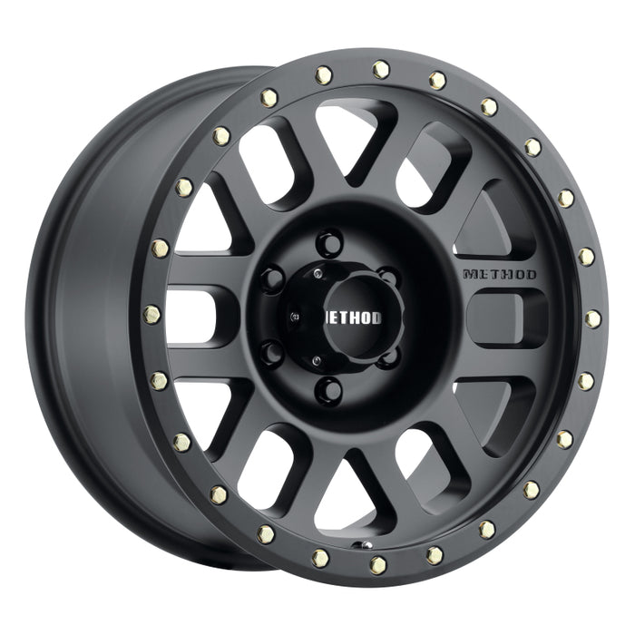 Method mr309 grid 18x9 matte black wheel with rivets and +18mm offset