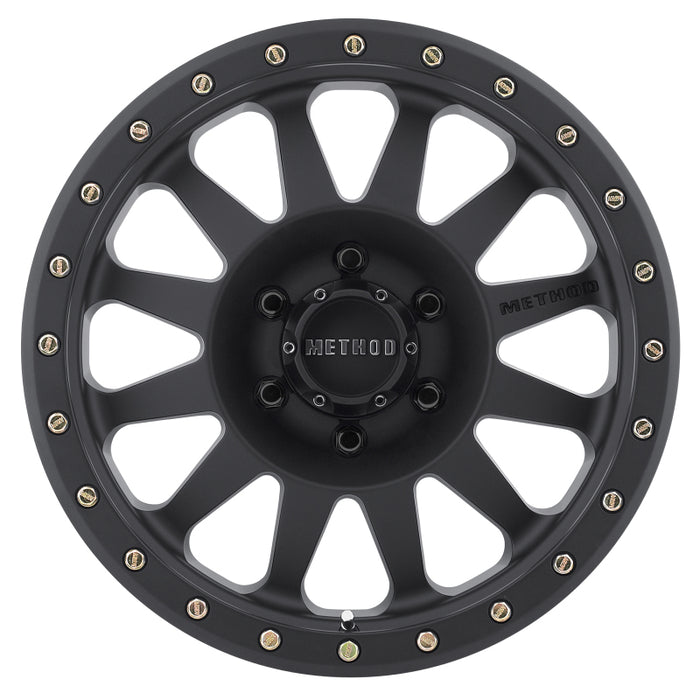 Black fly fishing reel with 2 holes on method mr304 double standard 17x8.5 0mm offset 6x135 94mm cb matte