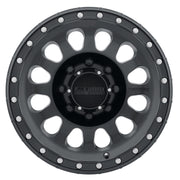 Method mr315 17x8 matte black wheel with white spokes
