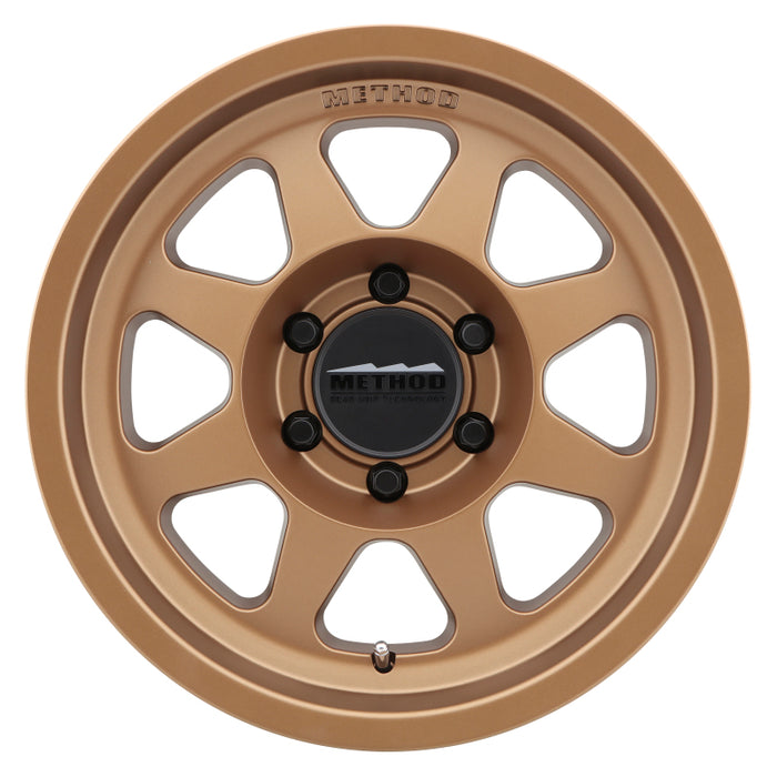 Method mr701 17x8 bronze wheel with black center cap