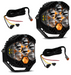 Black and orange LED lights in Baja Designs Rubicon Steel Bumper LED Light Kit LP6