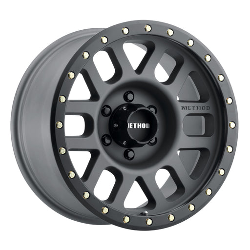 Method mr309 grid 17x8 titanium/black street loc wheel with rivets