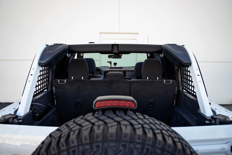White ford bronco molle panels with black trunk - dv8