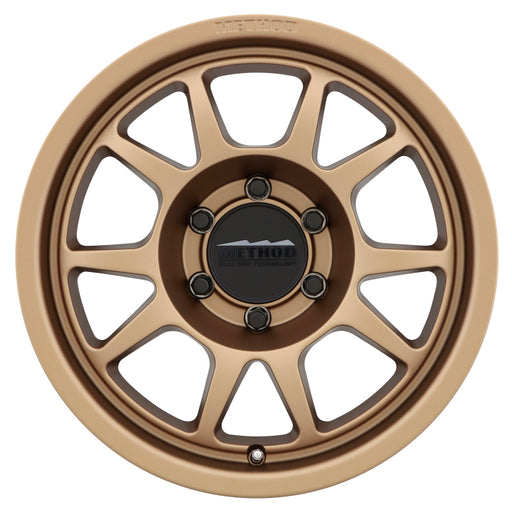 Method mr702 17x8 bronze wheel - front view