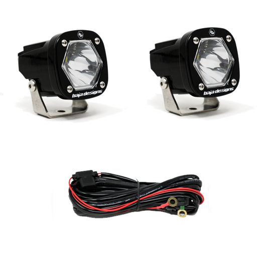 Baja Designs S1 Spot LED Light w/ Mounting Bracket Pair motorcycle lights