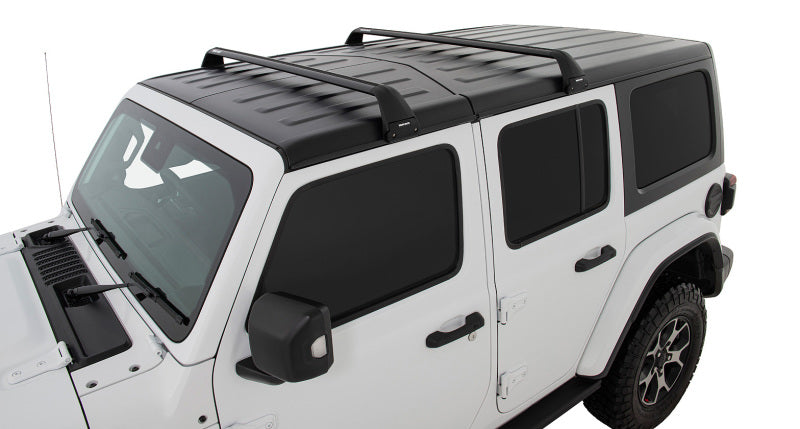 Rhino-Rack 07-22 Jeep Wrangler JK/JL 4 Door Hard Top Vortex SG 2 Bar Roof Rack - Black