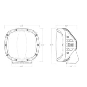 Rigid industries single light cover for adapt xp - black helmet drawing