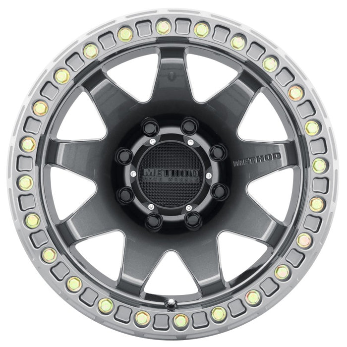 Method mr108 17x9 44mm offset wheel with yellow leds