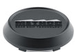 Method cap t080 - 123mm - black - snap in, black metal cap with word ’meto’