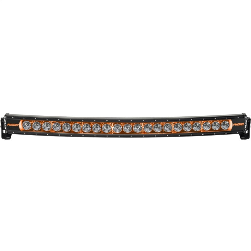 Radiance+ curved 40in. Rgbw light bar with black, orange, and white leds