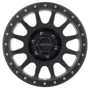 Method mr305 nv 16x8 wheel in matte black with gold spokes