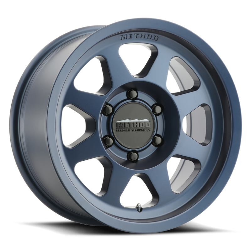 Method mr701 17x9 12mm offset bahia blue and black painted wheel