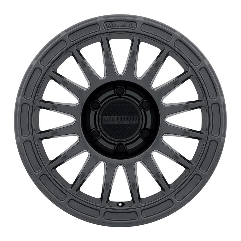 Method mr314 17x8 matte black wheel - black rimmed wheel with method mr314 design