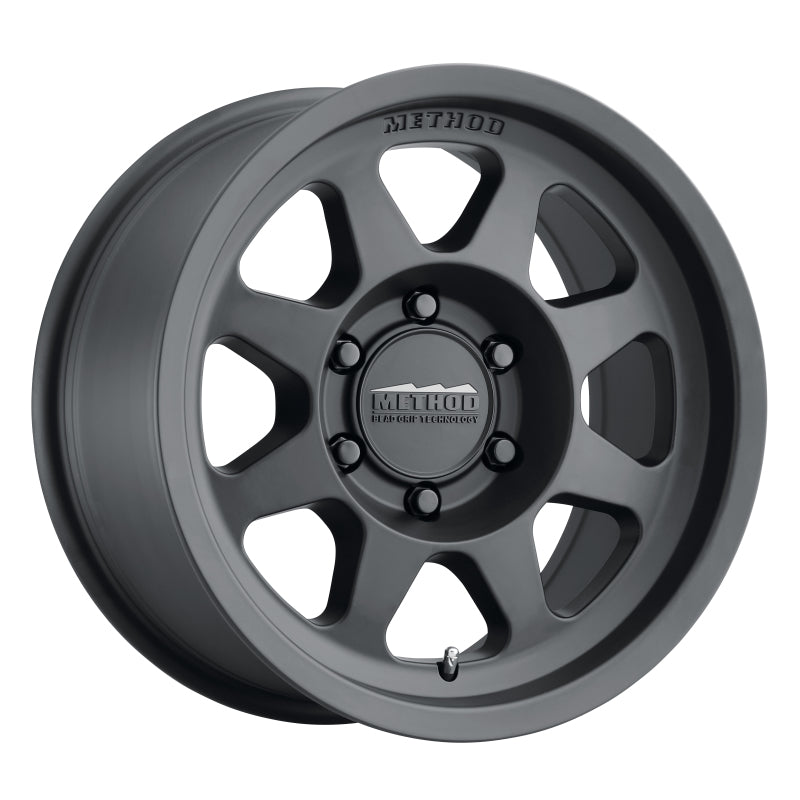 Method mr701 16x8 0mm offset matte black wheel with black rim