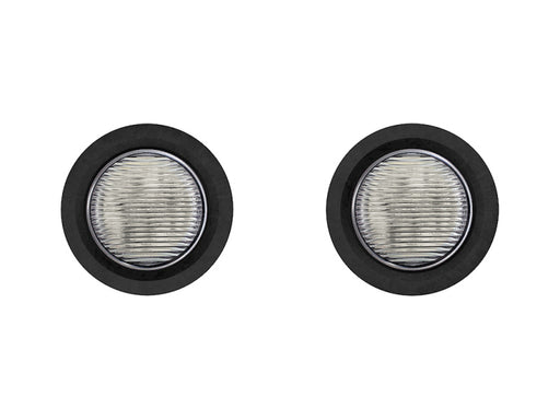 Pair of black round leds from icon impact pro series.