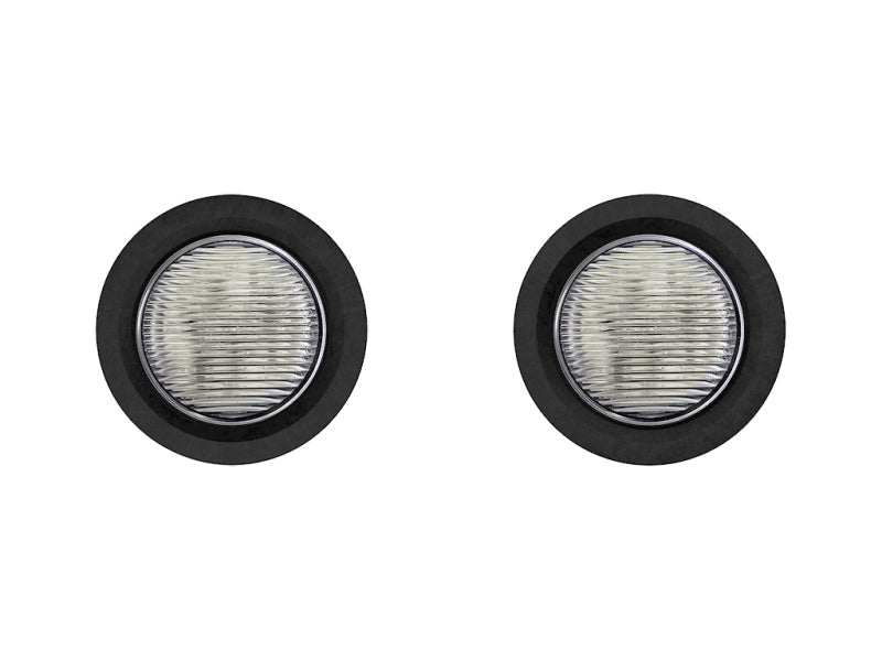 Pair of black round leds from icon impact pro series.