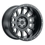 Method mr605 nv 20x10 matte black wheel with 24mm offset on white background