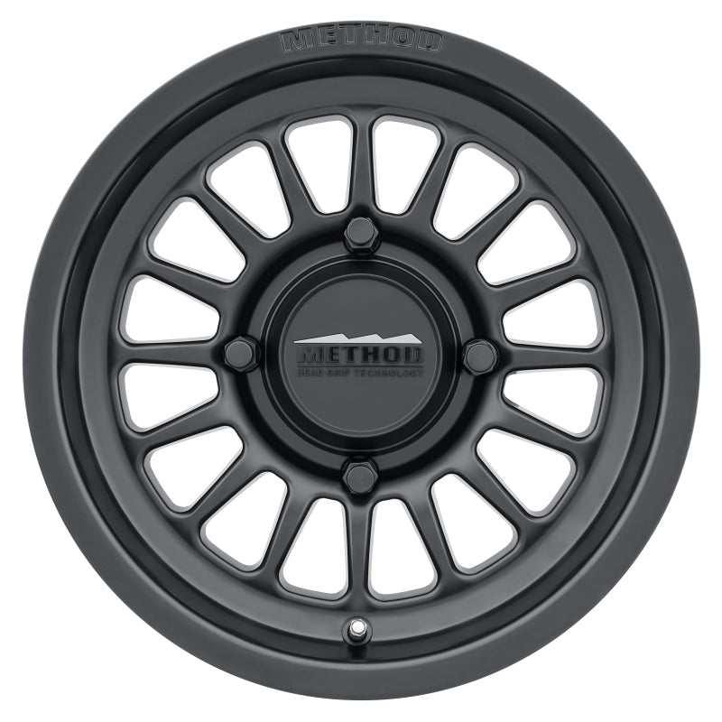 Method mr411 bead grip matte black wheel close up on white background
