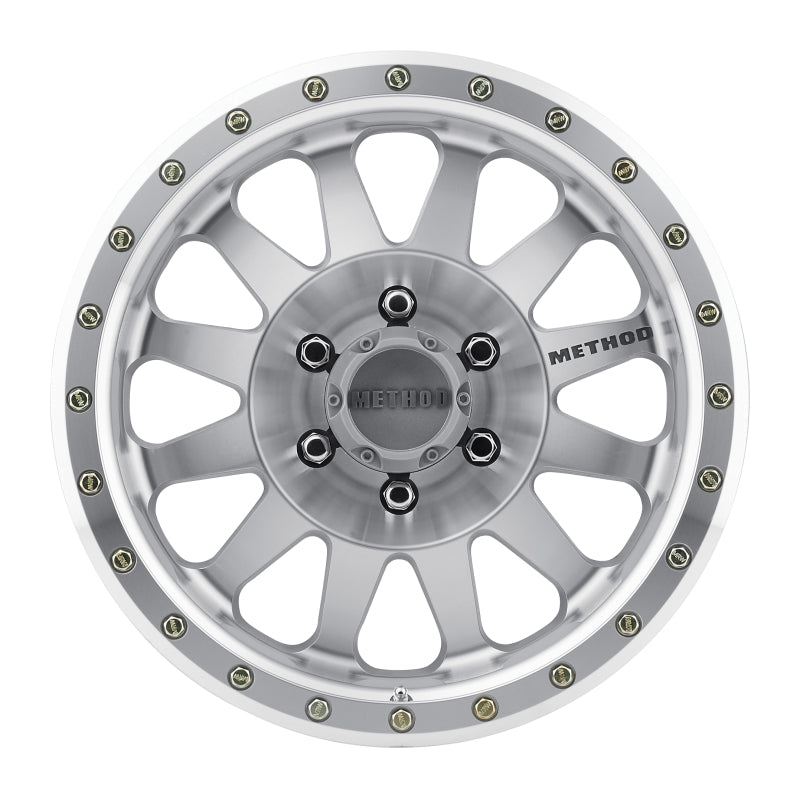 Method mr304 double standard 17x8.5 wheel with white rim and black spoke
