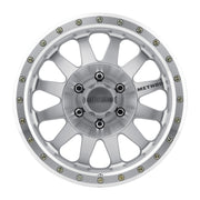 Method mr304 double standard 17x8.5 0mm offset wheel with white rim and black spoke