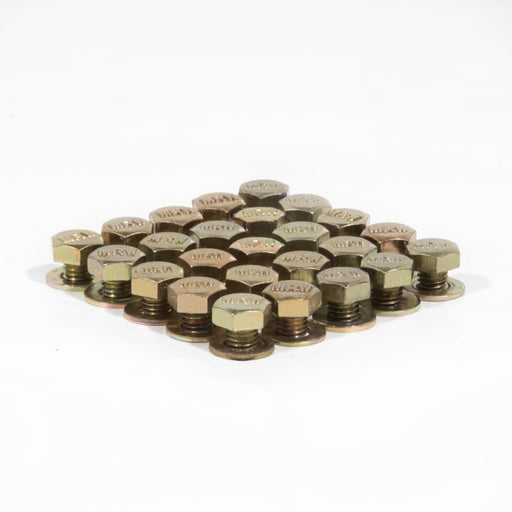 Method lip bolt zinc plate mrw street kit - pile of nuts on white background