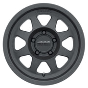 Method mr701 17x9 matte black wheel - hole center detail