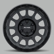 Method mr305 nv 17x8.5 0mm offset 6x135 double black wheel with logo