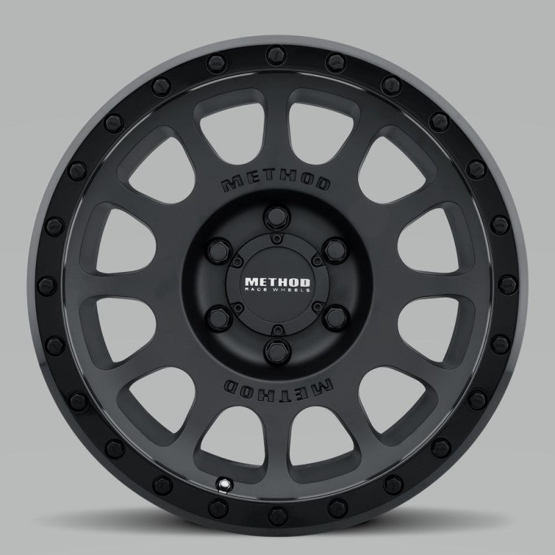 Method mr305 nv 17x8.5 0mm offset 6x135 double black wheel with logo