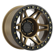 Method mr106 beadlock 17x9 -44mm offset wheel with black and gold finish