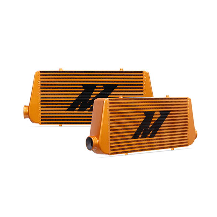 Mishimoto Universal Gold R Line Intercooler Overall Size: 31x12x4 Core Size: 24x12x4 Inlet / Outlet