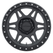 Method mr312 17x8 matte black wheel on white background