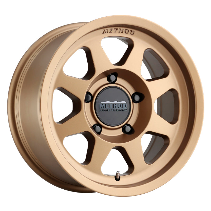 Method mr701 17x9 12mm offset bronze wheel - gold finish