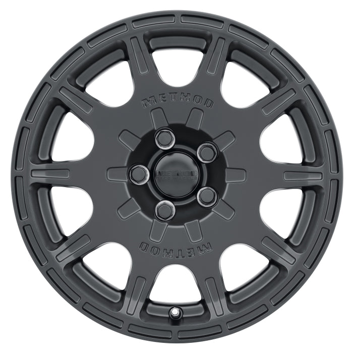 Method mr502 vt-spec 2 wheel with black center cap, matte black finish