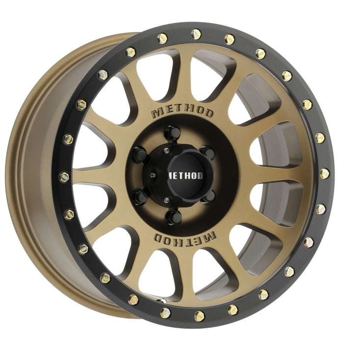 Method mr305 nv 18x9 black and gold rim street loc wheel