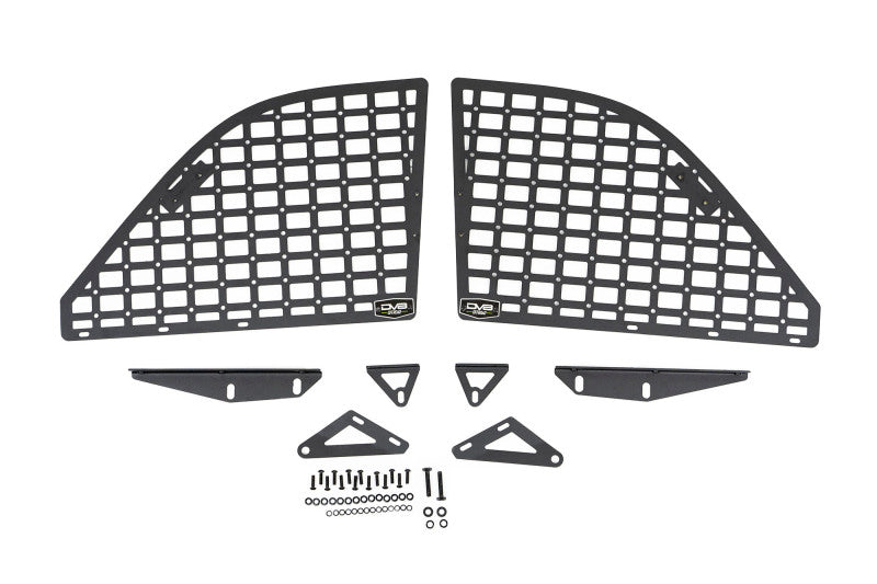 Black plastic front bumper guards for bmw displayed in dv8 21-23 ford bronco rear window molle panels.