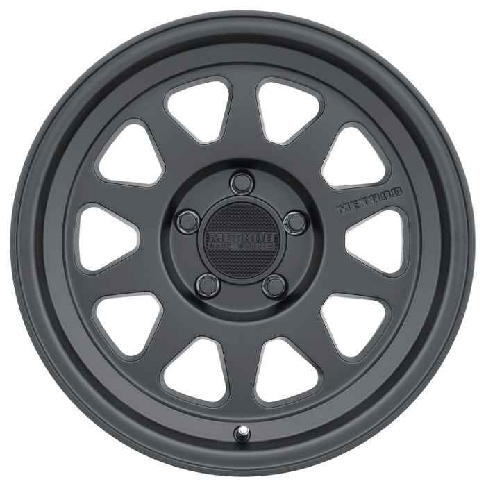 Method mr316 18x9 matte black wheel with center hole