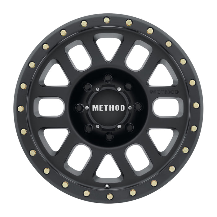 Method mr309 grid 17x8.5 matte black wheel featuring series 4 flywheel