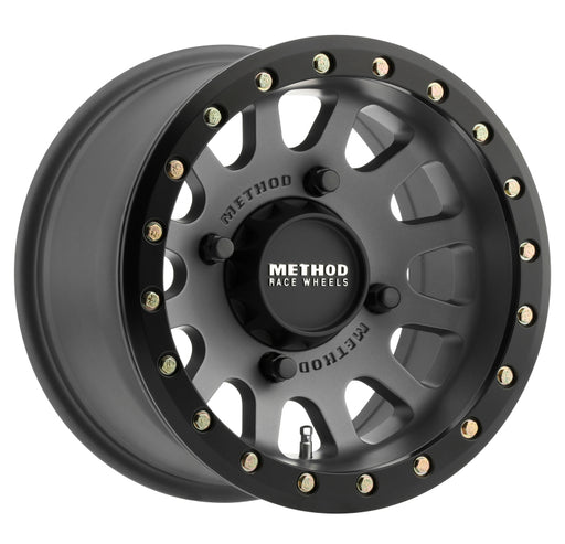 Method mr401 utv beadlock 15x7 titanium matte black wheel