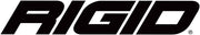 Rigid industries single light cover for adapt xp - black logo close-up on white background