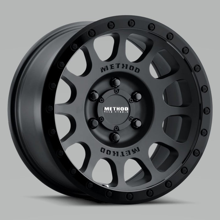 Method mr305 nv 17x8.5 0mm offset 6x135 double black truck wheel