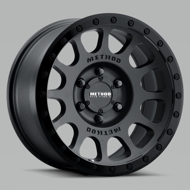 Method mr305 nv 18x9 -12mm offset double black wheel