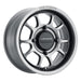 Method mr409 bead grip 15x7 steel grey wheel with black rim and white center